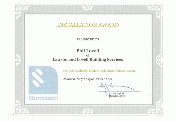 Stormtech Installation Award